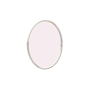 Espejo ovalado de latón plateado 57 x 41 cm