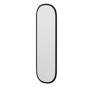 Espejo ovalado de madera 37x117 cm - Negro