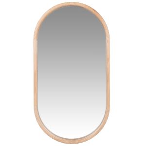 Espejo ovalado de madera de roble 35 x 65