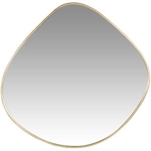 Espejo ovalado de metal dorado 70x68
