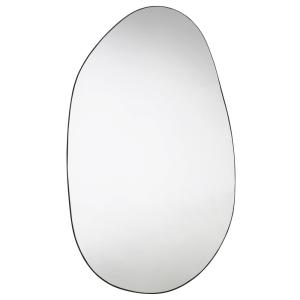 Espejo ovalado de metal negro 100 x 170