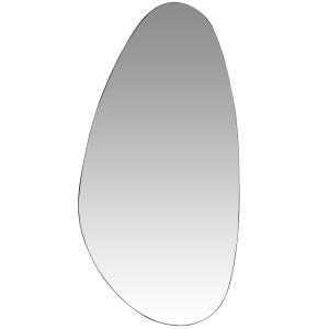 Espejo ovalado de metal negro 71 x 140 cm