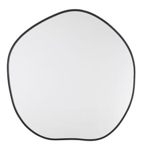Espejo ovalado de metal negro de 101 x 105