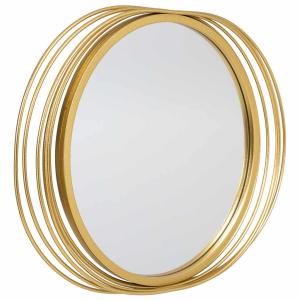 Espejo ovalado de pared dorado 66x50x4