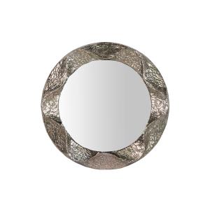Espejo plateado de cristal 104x7x104cm