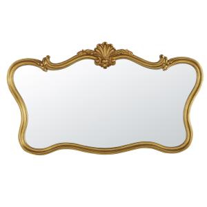 Espejo rectangular con molduras doradas 140 x 80