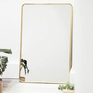 Espejo rectangular de latón 55x 85 cm