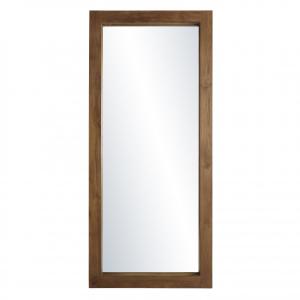 Espejo rectangular de madera de teca marrón de 180x80 cm