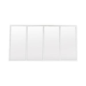Espejo rectangular de metal blanco 140x75 cm