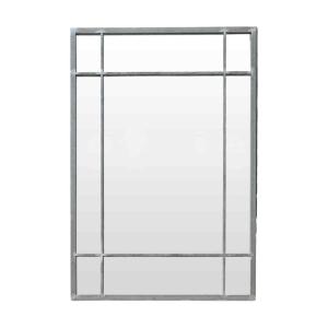 Espejo rectangular de metal gris 130x90 cm