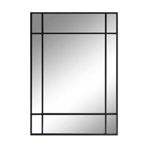 Espejo rectangular de metal negro 130 x 90 cm