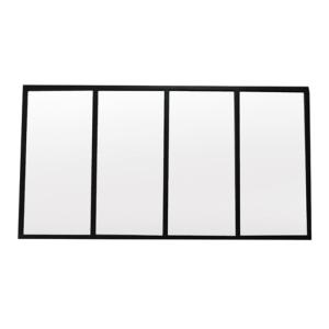 Espejo rectangular de metal negro 140 x 75 cm