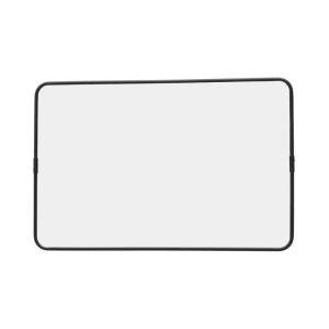 Espejo rectangular de metal negro 85x55 cm