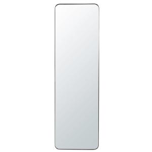 Espejo rectangular en metal negro, 39x129 cm
