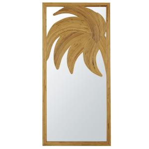 Espejo rectangular grande con decoración de palmera de ratá…