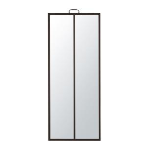 Espejo rectangular grande tipo vidriera de metal envejecido…