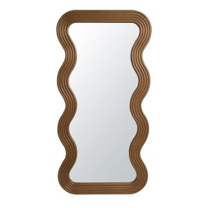 Espejo rectangular ondulado de madera de jabón 60x120 cm