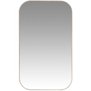 Espejo rectangular redondeado de madera de roble, 60x100 cm