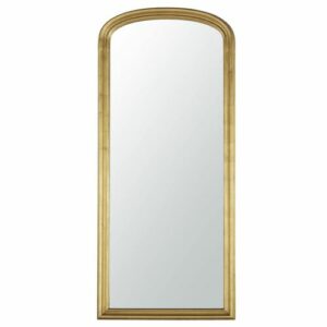 Espejo redondeado con molduras doradas 86 x 198