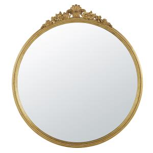 Espejo redondo con molduras doradas 110 x 120