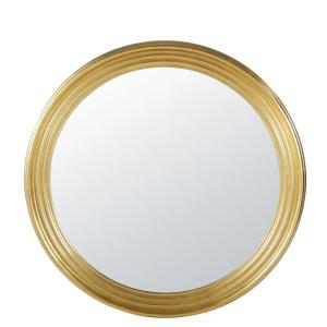 Espejo redondo con molduras doradas D. 120