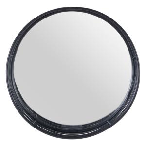 Espejo redondo con varillas negro de metal y cristal de Ø 4…