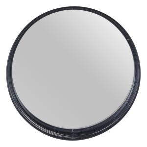 Espejo redondo con varillas negro de metal y cristal de Ø 6…