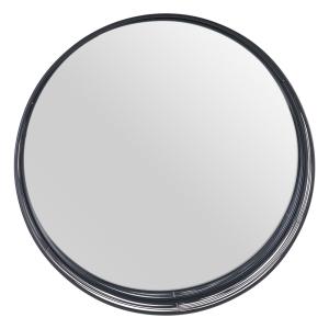 Espejo redondo con varillas negro de metal y cristal de Ø 8…