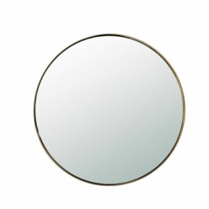 Espejo redondo de latón oro de 40 cm