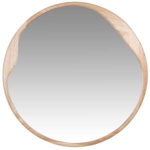 Espejo redondo de madera de pino D. 70