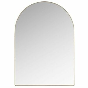 Espejo redondo de metal dorado 50x70 cm