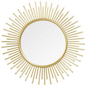 Espejo redondo de metal dorado D.31