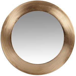 Espejo redondo de metal dorado D. 36
