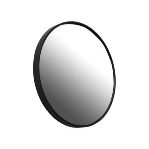Espejo redondo de metal negro D80