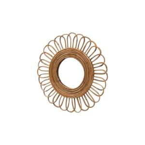 Espejo redondo de ratán natural d48 cm