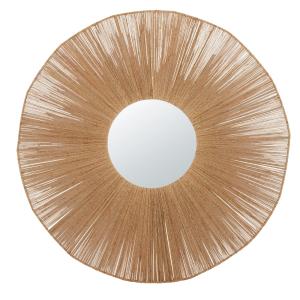 Espejo redondo de yute D. 120 cm