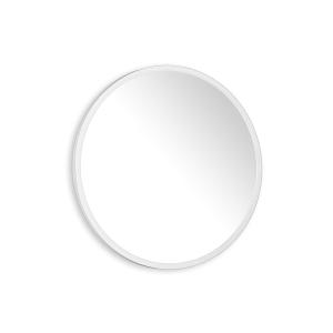 Espejo redondo marco metálico blanco 55cm
