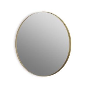 Espejo redondo marco metálico oro