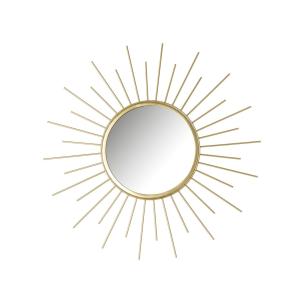 Espejo sol dorado de metal de 45x45 cm