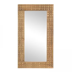 Espejo tallado de madera de mango macizo de 150 x 80 cm