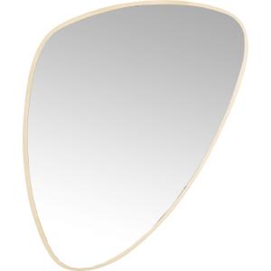 Espejo triangular con bordes redondeados, acero dorado 83x56
