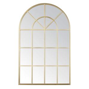 Espejo ventana de metal dorado 90 x 140
