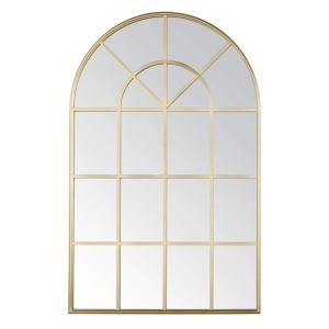 Espejo ventana de metal dorado 90x140 cm