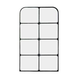 Espejo ventana de metal negro 80 x 130 cm