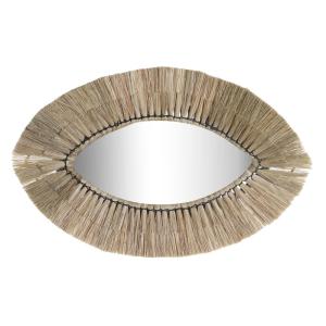 Espejo yute cristal 54x3x34 natural