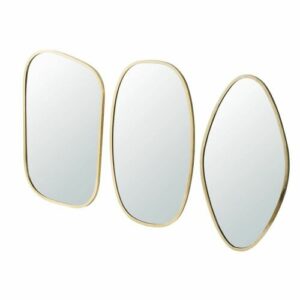 Espejos de metal dorado (x3) 37x59