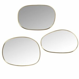 Espejos ovalados dorados (x3) 31x40 cm