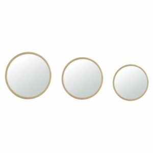 Espejos redondos de ratán beige (x3) D. 80