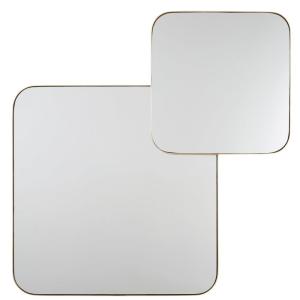 Espejos superpuestos de metal dorado 111 x 111