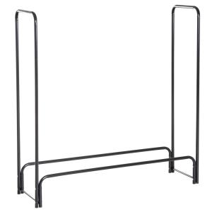 Estante para leña 122x35x122cm negro